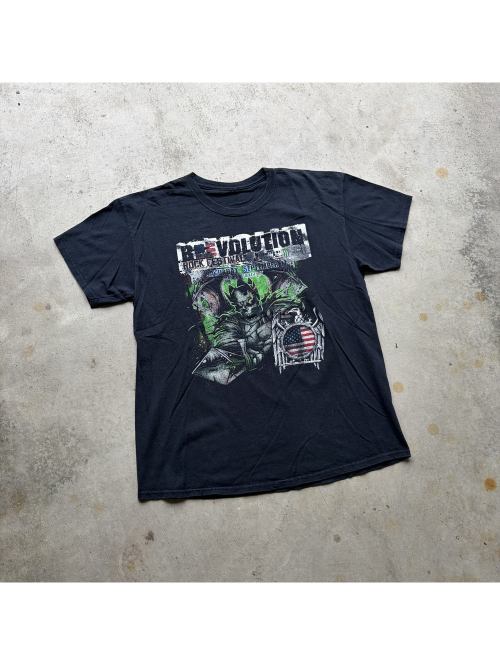 Revolution Rock Festival Graphic T-Shirt Black Size Large
